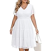 Pinup Fashion Plus Size Summer Dresses-Casual Graduation Beach Sundress Vacation Easter Short Dress