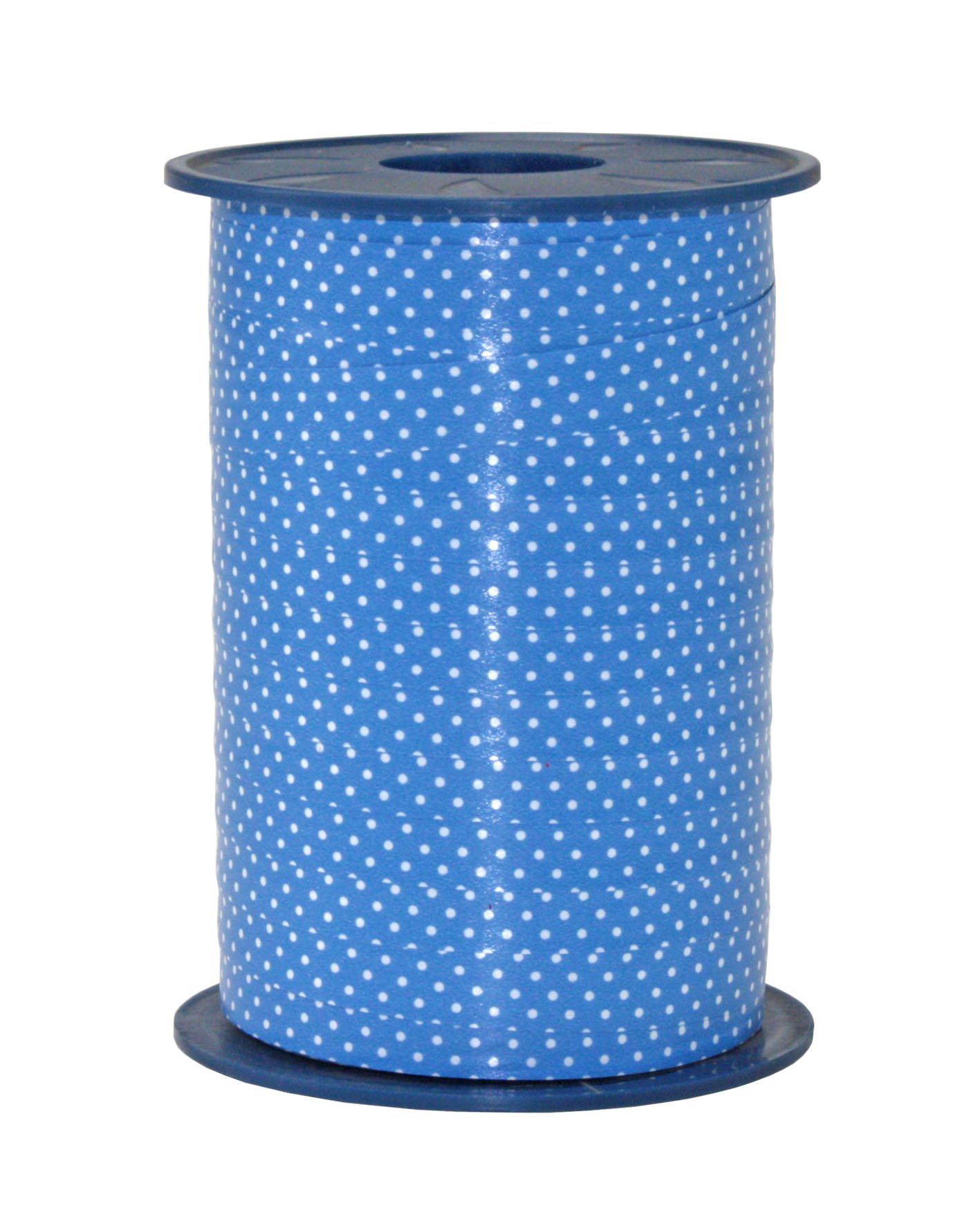 PRÄSENT - Dots Curling Ribbon Blue 10 mm width, 250 m length