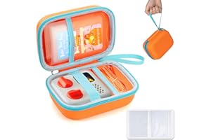 Bjabtan Hard Case Compatible with Yoto Mini Player, Card Hodler for Yoto Mini Cards Hold Up to 40 Cards, Kids Audio Player Travel & Children Speaker Plays Audiobook Storage Travel Case