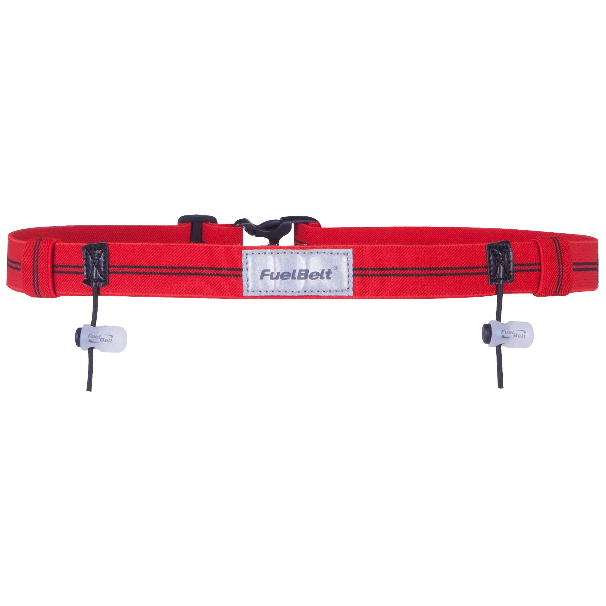 FuelBelt Reflective Race Number Belt, Rush Red/Black