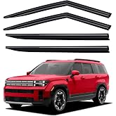 Window Visors Rain Guards for 2024 2025 2026 Hyundai Santa Fe | Out-Channel Window Vent Wind Deflectors Visors Shades Protectors for 24 25 26 Hyundai Santa Fe