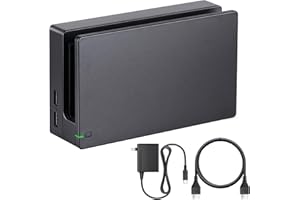 MOSAHOLL TV Dock Station for Switch - 3 in 1 Replacement TV Base Docking Station Set with Upgraded IC Module, Charger, HDMI Cable Accessories for Switch Console - Not for Switch 2