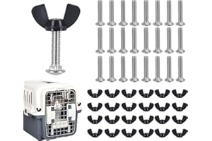 YeeBeny 24 pet Carrier Fasteners Set, Dog Kennel Replacement Screws and Bolts Butterfly Nuts,M6 Dog Kennel Replacement Screws, Pet Kennel Brackets