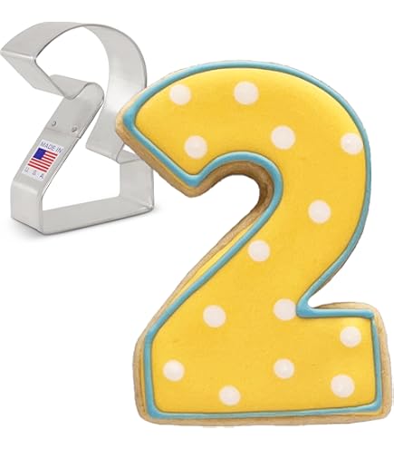 Number Two Cookie Cutter 4 Inch - Hand Made USA 3D Printed Plastic Cutter