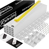 A+ ELECTRIC Cord Cover Full Kit, 26ft/315in Self-Adhesive Cable Raceway, 20 Snap-On Channels, Wire Hider for TV, HDMI &amp; Speaker Cables, Includes Connectors &amp; Corners, Paintable Cable Management, White