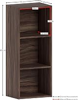 Vida Designs Oxford 3 Tier Cube Bookcase Walnut Wood Shelving Unit view 3