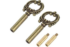 MECCANIXITY 2Pcs Lamp Turn Knob On/Off Lamp Switch Replacement Brass Light Switch Knob Extension 51.5mm Length for Lamp Socke