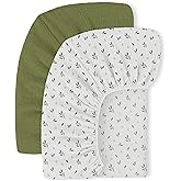 Mi Flor Muslin Crib Sheets – Fitted Crib Sheet 52"x28"x8" – 2 Pack Soft & Breathable Cotton Baby Sheets, Crib Sheets for Boys & Girls, Standard Crib Mattress, CPC Certified