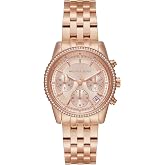 Michael Kors Bryant Chronograph Women's Watch, Stainless Steel and Pav&eacute; Crystal Watch for Women