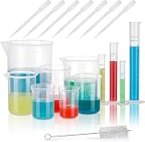 Friusate 19Pcs Graduated Cylinders Beakers Set with Droppers Test Tube Brush view 1