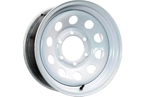WHEELS EXPRESS INC 15" White Mod Trailer Wheel 6 Lug (6x5.5) Bolt Circle