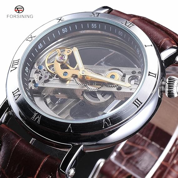 Amazoncom Forsining Watches Men Luxury Roma Case Transparent