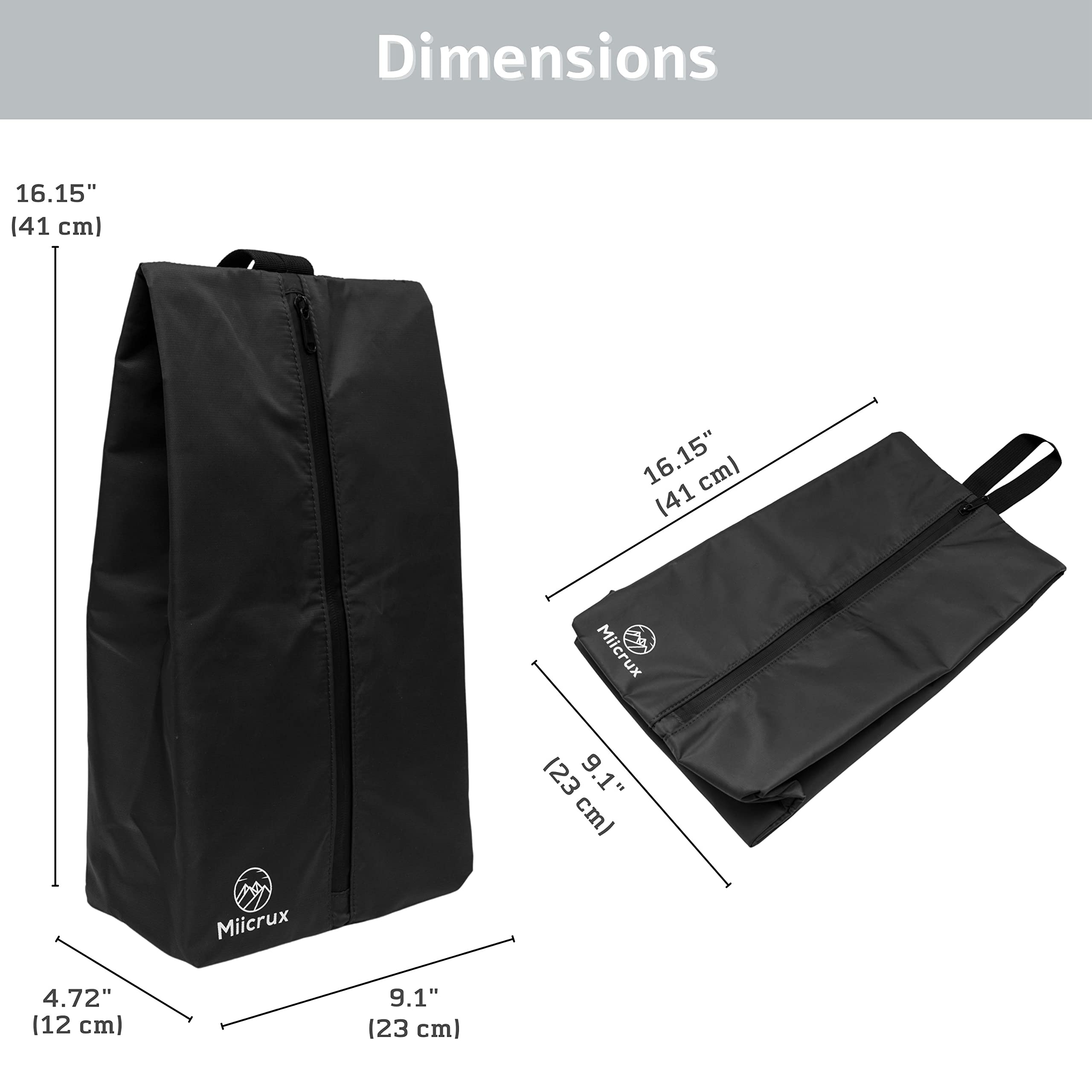 Travel Shoe Bag, Odor Absorbing Bag, Water Resistant, Shoe Storage, Organizer Shoe Pouch with Zipper for Men and Women