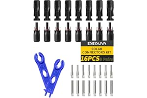 ENERNOVA 16 PCS Solar Connectors Kit IP68 Waterproof Male/Female Solar Panel Cable Connectors (18 Pairs Solar Panel Connectors)