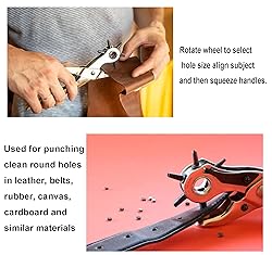 Leather Hole Punch Tool Set Heavy Duty 6 Size
