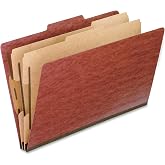 Pendaflex Top-Tab Pressboard Classification Folders, 2/5 Cut, Legal Size, Brick Red, 10 per Box (2257R)