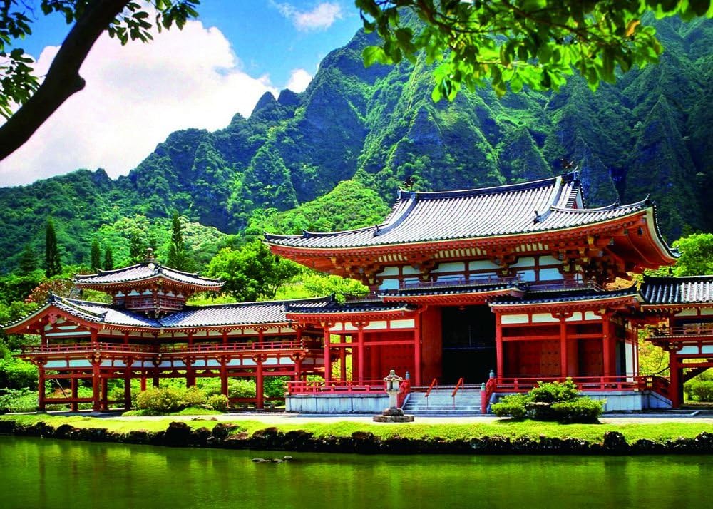 Canvas Art Print Poster-Byodo-In Temple 16x24 inches unframed