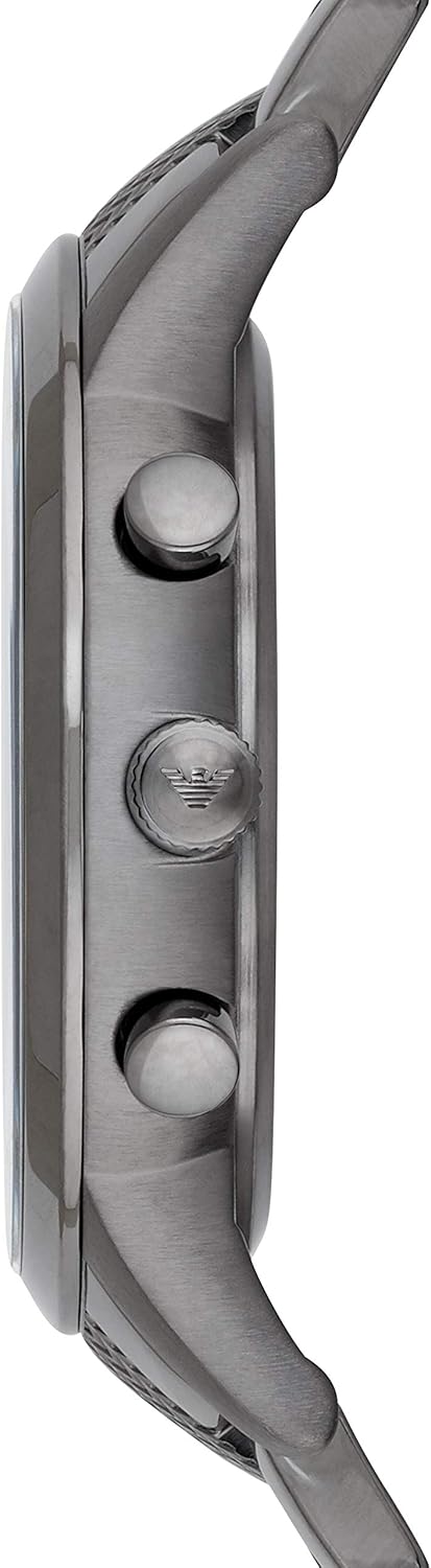 emporio armani men's renato stainless steel dress watch with quartz movement