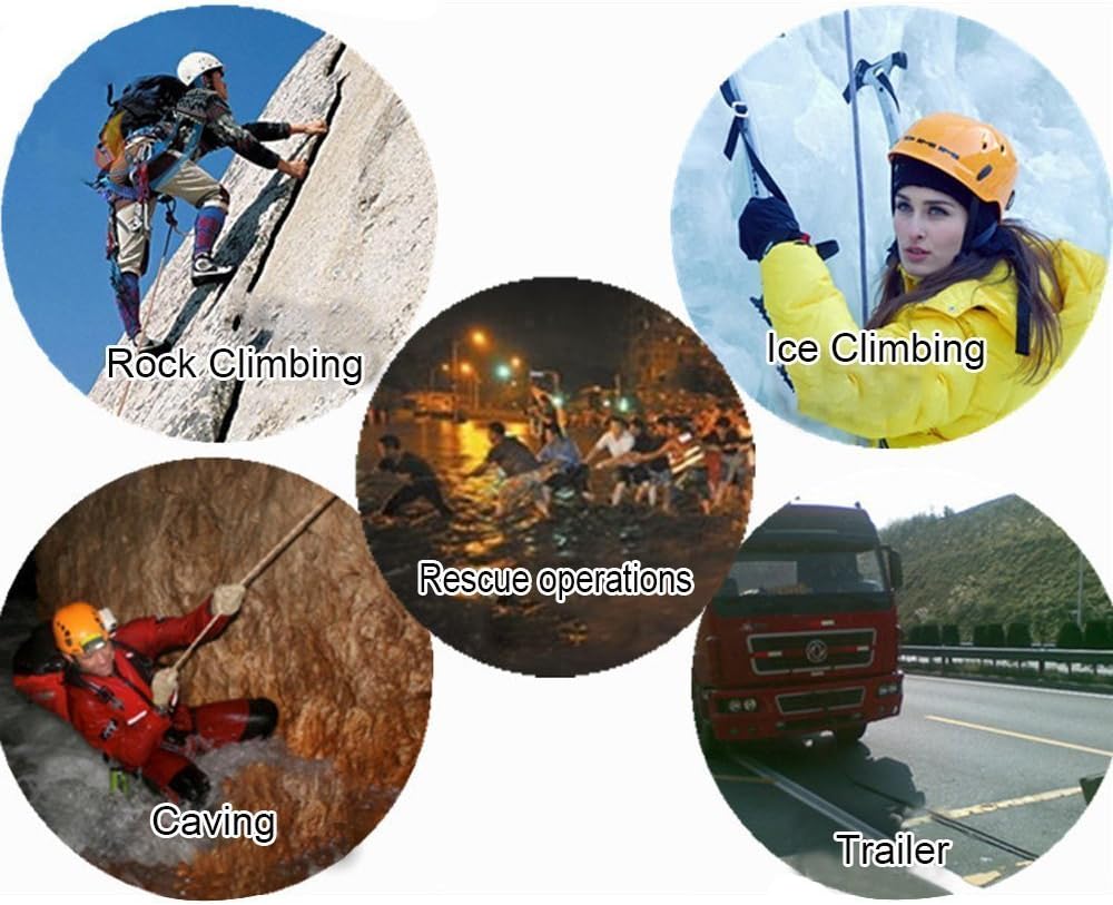 Rock Climbing Rope, 12mm Diameter Static Outdoor Hiking Accessories High Strength Cord Safety Rope (10m, 32ft)(20m, 65ft) (30m, 98ft) (40m, 131ft) (50m, 164ft) : Sports & Outdoors