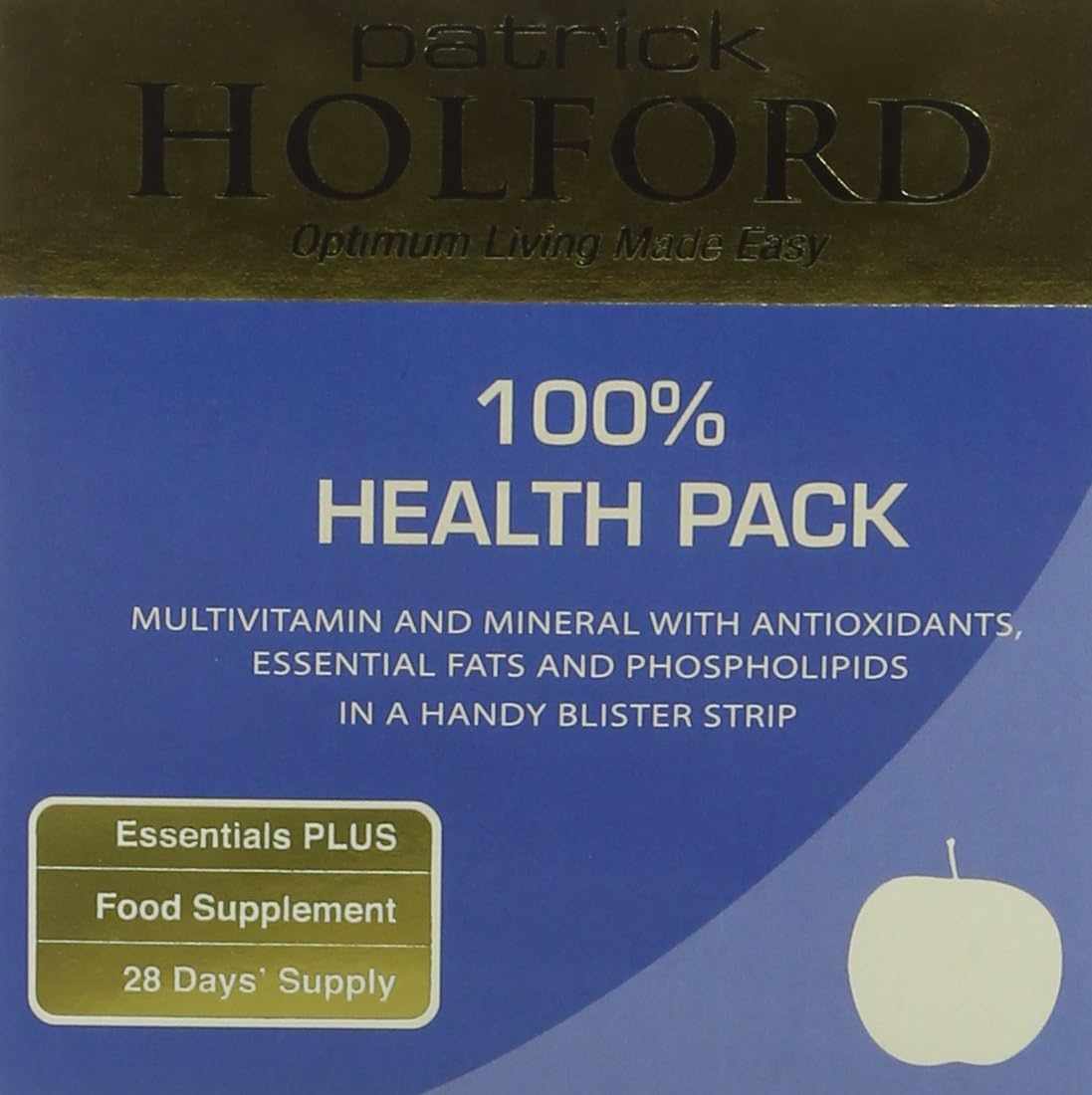 Patrick HOLFORD 100% Health Pack/Comprehensive Daily Supplement Programme/for Age 40+ / Vitamins