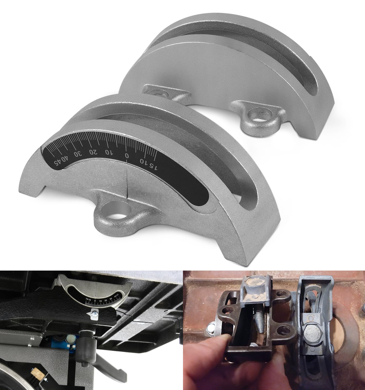 Photo 1 of 14" Bandsaw Trunnions Kit w/Scale Fit for Delta Rockwell Grizzly & More14" Band Saws, similar to 426-02-0-950-0002, 426-02-395-0005, LBS-60, JWBS-14 100042 (2-pack Kit)