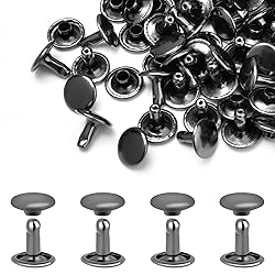 200Sets Rivets for Leather, 10mm Double Cap Leather