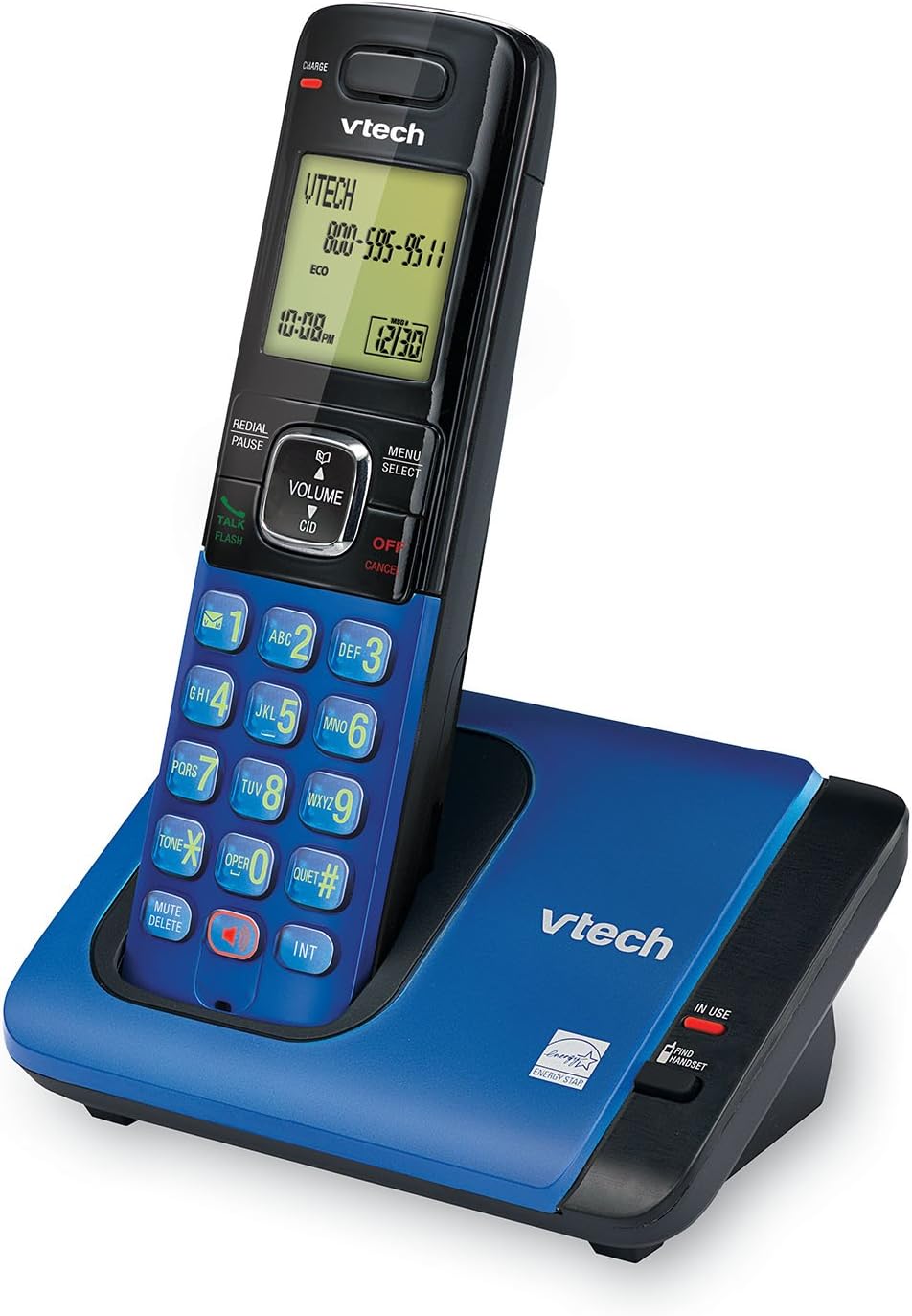 VTech CS6719-15 DECT 6.0 Phone with Caller ID/Call Waiting, 1 Cordless Handset, Blue : Electronics