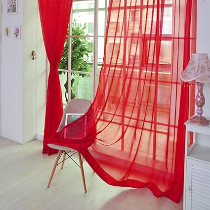 Buy Uxcell Sheer Voile Curtains Net Curtains Slot Top Plain