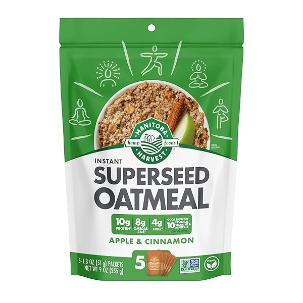 MANITOBA HARVEST SUPERSEED INSTANT OATMEAL, 10G PROTEIN, 4G...