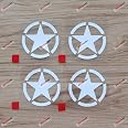 2 Pack - Black 4 Inch Army Star WW2 Decal Stickers For Car, Jeep, Truck, Laptop | Die-Cut Vinyl - View #7