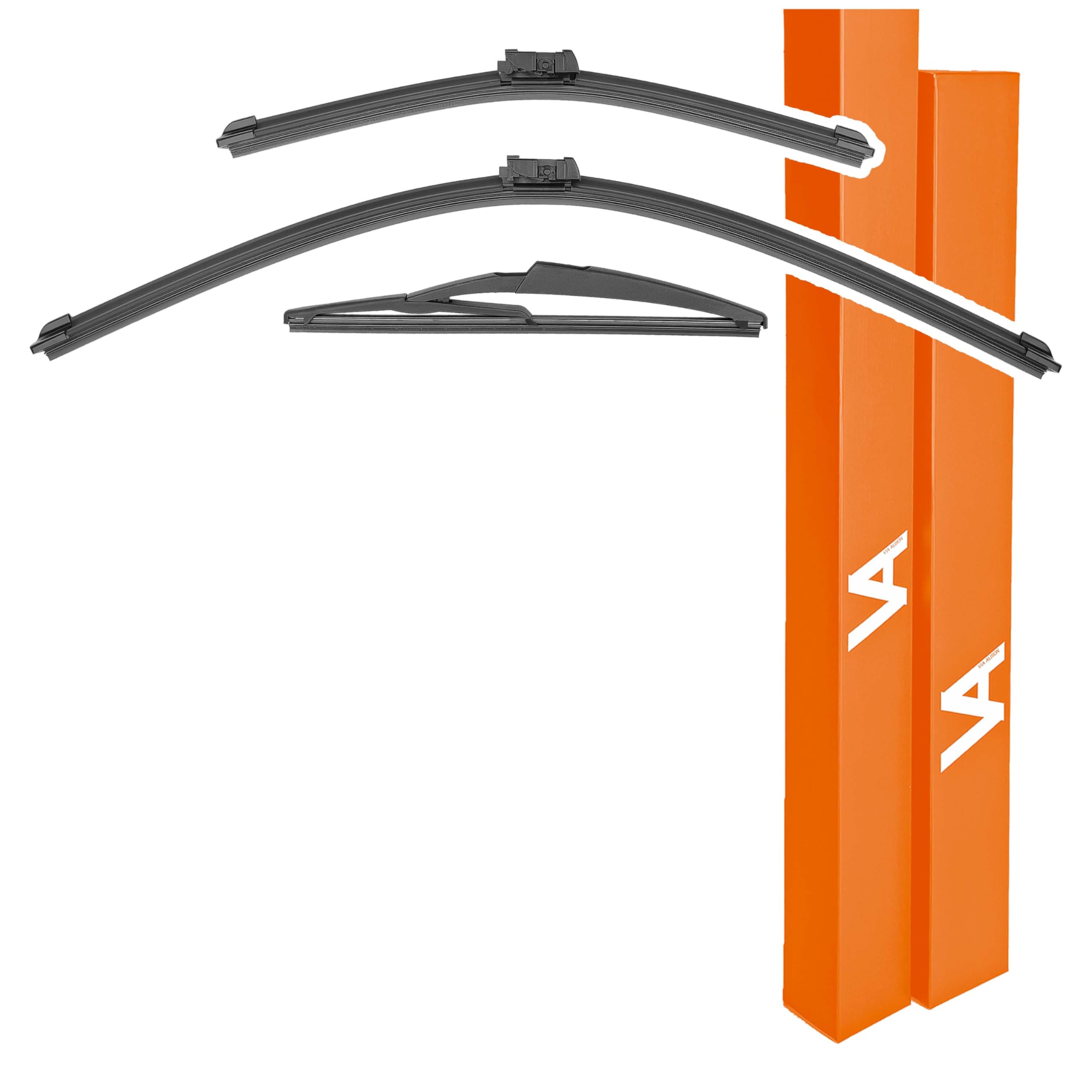 VIA ALBION® Wiper Blades for • FORD KA Mk2 (2011*-2016) • All-Weather Front & Rear Wipers Set
