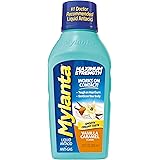 Mylanta Antacid and Gas Relief, Maximum Strength Formula, Vanilla Caramel Flavor, 12 Fluid Ounce