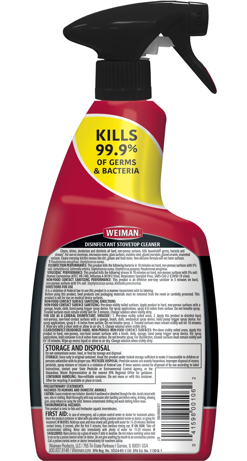 Weiman Ceramic & Glass stove top Cleaner & Polish 22 Fluid Oz Daily