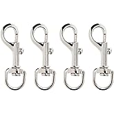 Penta Angel 4Pcs Dog Leash Clasp Heavy Duty Snap Hooks Clips Pet Leashes Key Chain with Spring Buckle for Linking Pet Collar (4 PCS)