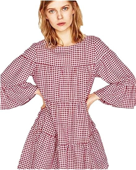 red gingham dress
