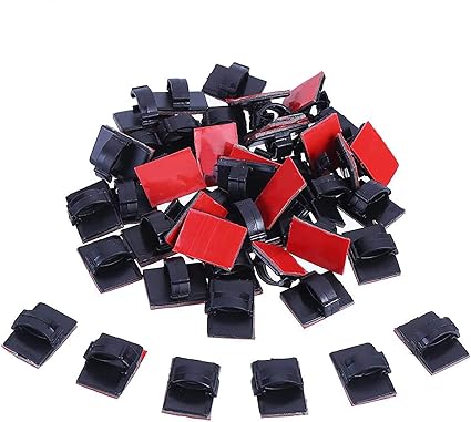 Amazon ケーブルクリップ ケーブルドロップ コードグリップ 約50個 配線固定クリップ 粘着シート付 Pc関連ケーブル 車の配線 ケーブル固定具 テープ有り 車用 家庭用 事務室用 コード整理 配線アクセサリー 文房具 オフィス用品