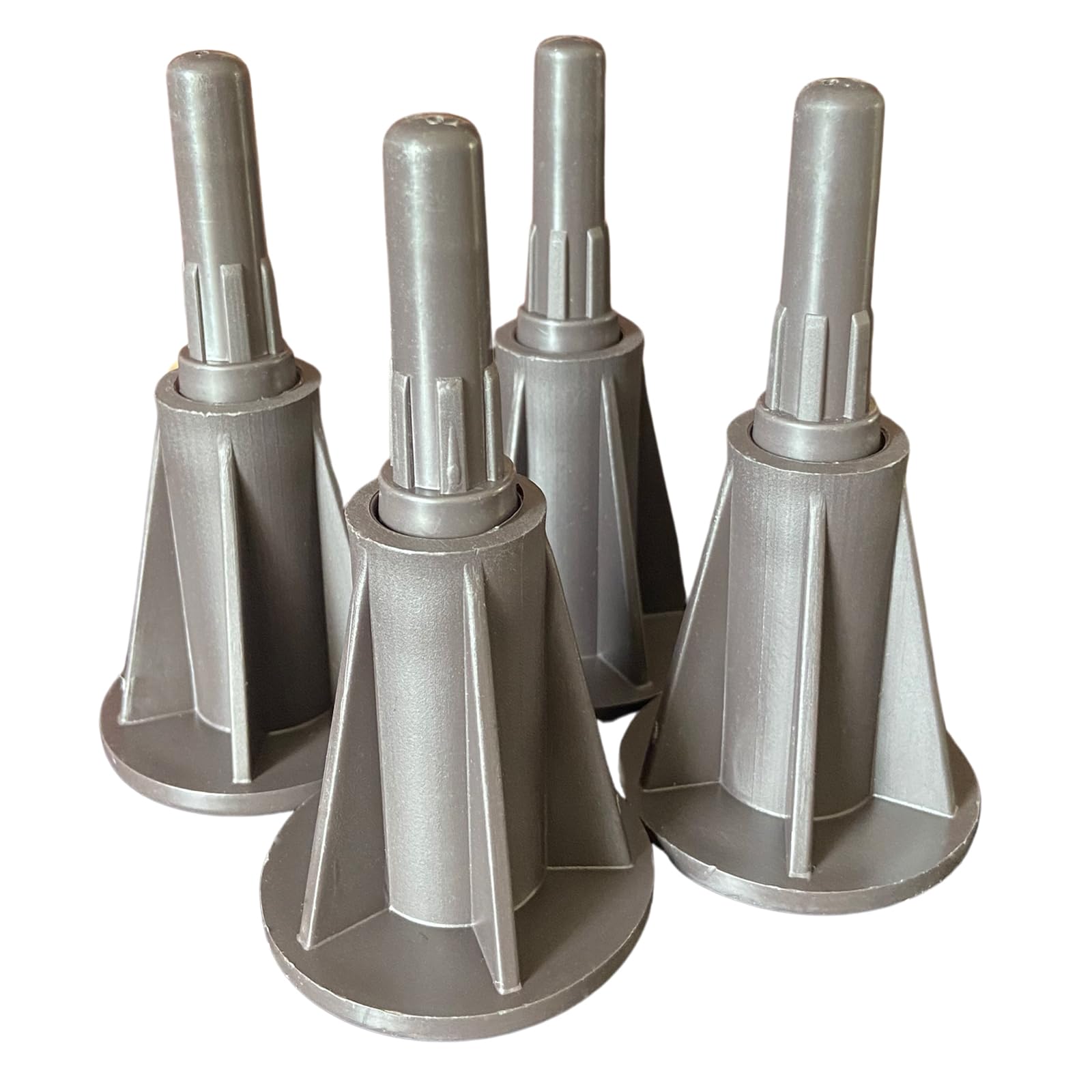 Photo 1 of 4PCS Steel Stem Plastic Bed Frame Feet That Replace Your Wheels. Raise Bed 2.25". Keep Bed Stationary Without Damaging Floor