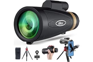 Allkeys HD Monocular Telescope, 16x55 High Power Monocular for Adults with BAK4 Prism & FMC Lens, Day & Low Night Vision, Waterproof Monocular with Upgraded Folding Tripod - Suitable for Bird Watching