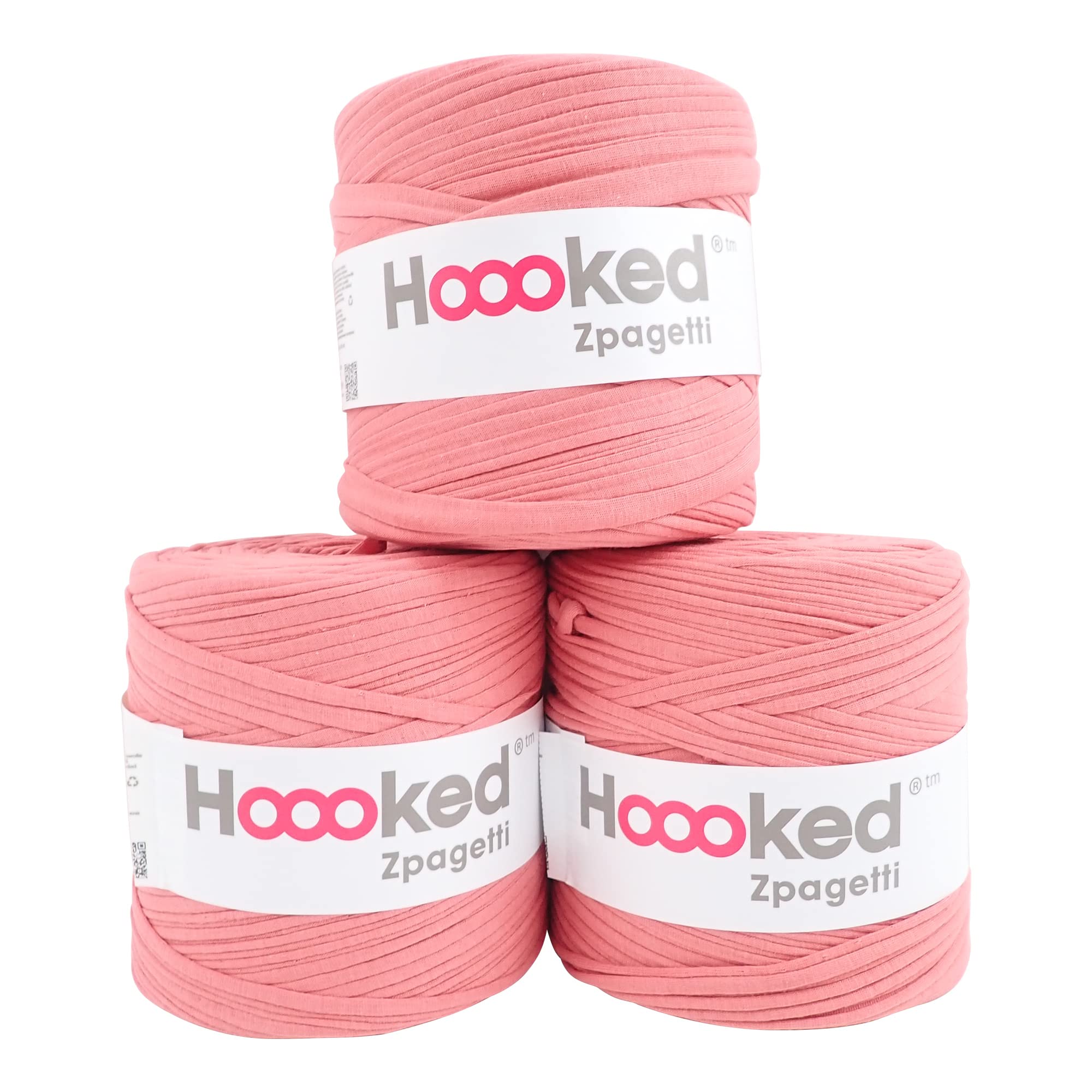 Zpagetti Salmon Pink Cotton T-Shirt Yarn - 120M 700g (Pack of 3)