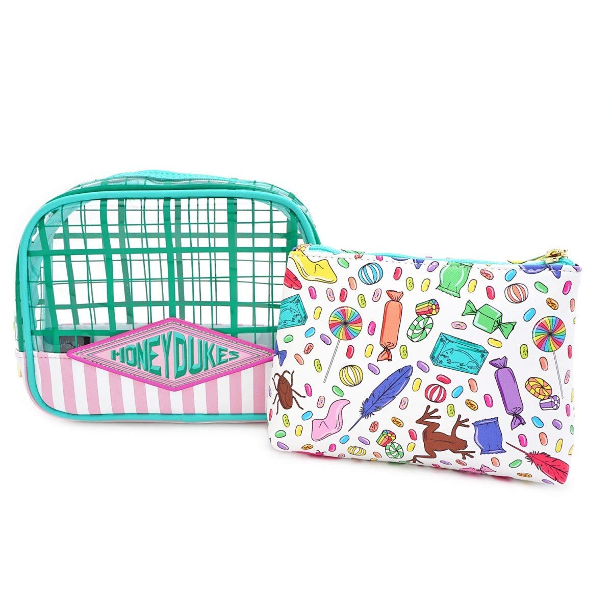 Loungefly x Honeydukes Travel Cosmetic Bags Set, 2 Pieces (One Size, Pink Multi)