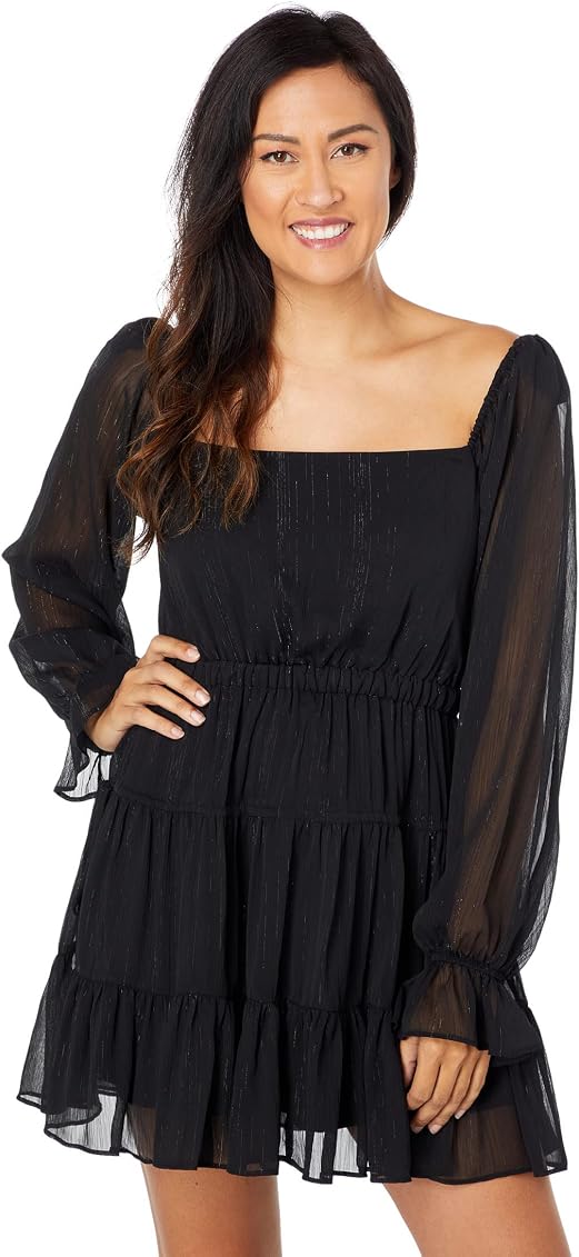 Smocked Back Tiered Mini Dress 