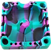 KUVIS Portable Silicone Ashtray for Smoking Heat Resistant (Purple)