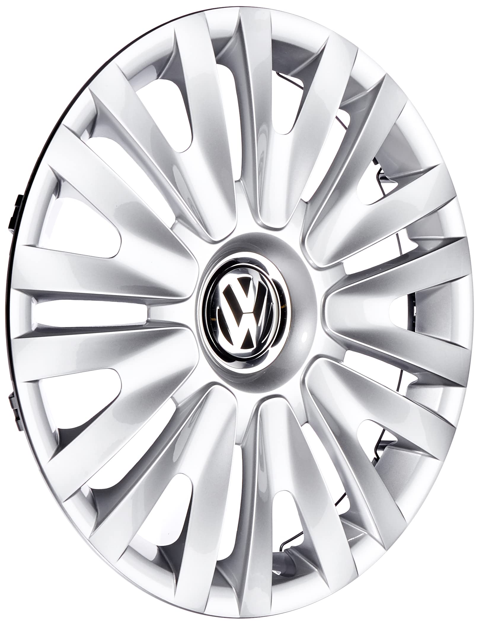 Volkswagen 5K0071455 Wheel trim, 15-inch, Brilliant silver, Set of 4