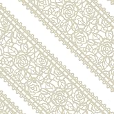 Ready to Use Edible Cake Lace Rose Blossom Ivory White 14-inch 10-piece Set | Large Pre-Made