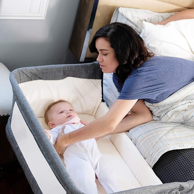 mika micky bedside sleeper easy folding portable crib