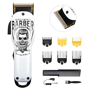 BESTBOMG Updated Version Professional Hair Clippers Cordless Haircut Kit Rechargeable 2000mAh Hair Beard Trimmer Haircut Grooming Kit with 6 Guide Combs & for Men/Father/Husband/Boyfriend
