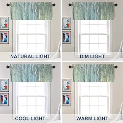 Batmerry Retro Green Art Kitchen Valances Half