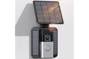 NANW Doorbell Solar Charger Compatible with Ring Battery Doorbell Plus/Pro/Doorbell 3/3 Plus/4, Efficient Wireless Battery Panel, Adjustable Mounting Bracket Accessories for Doorbell Camera