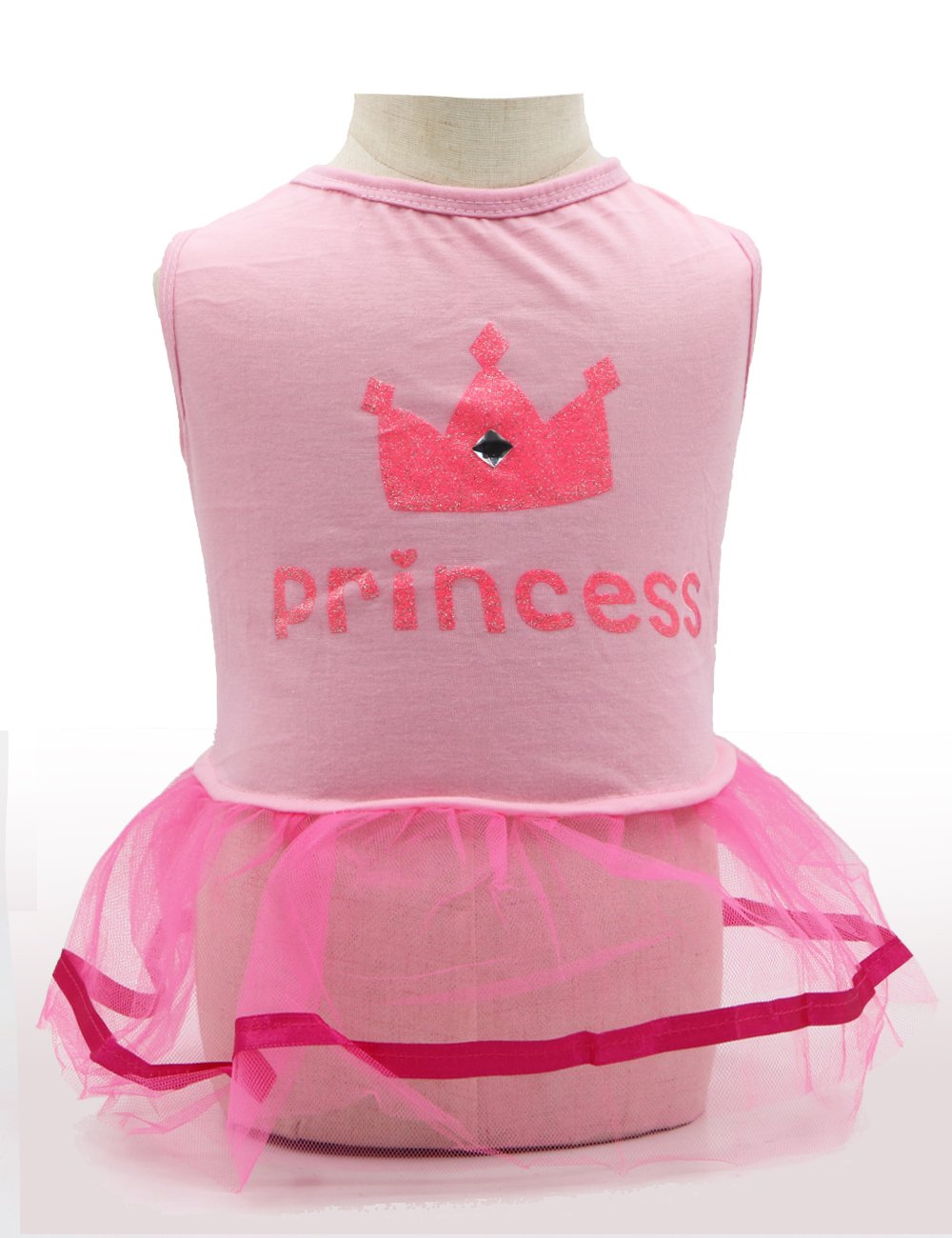 DroolingDog XS Dog Girl Clothes Dogs Dresses Small Dog Dress Puppy Dress, XS, Pink