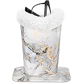 ZAXMEY Eyeglasses Holder,Plush Lined PU Leather Pattern Stand Case with Magnetic Base,Unisex for Women Men